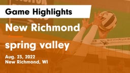 New Richmond  vs spring valley  Game Highlights - Aug. 23, 2022