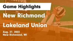 New Richmond  vs Lakeland Union  Game Highlights - Aug. 27, 2022
