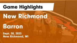 New Richmond  vs Barron  Game Highlights - Sept. 30, 2023