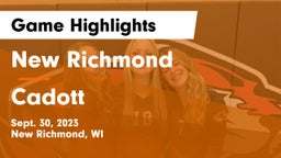 New Richmond  vs Cadott  Game Highlights - Sept. 30, 2023