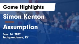 Simon Kenton  vs Assumption  Game Highlights - Jan. 14, 2022