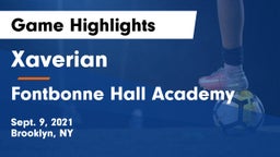 Xaverian  vs Fontbonne Hall Academy Game Highlights - Sept. 9, 2021