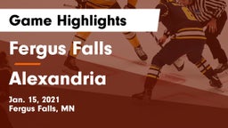 Fergus Falls  vs Alexandria  Game Highlights - Jan. 15, 2021