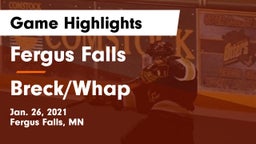 Fergus Falls  vs Breck/Whap Game Highlights - Jan. 26, 2021
