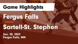 Fergus Falls  vs Sartell-St. Stephen  Game Highlights - Jan. 20, 2022