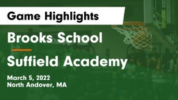 Brooks School vs Suffield Academy Game Highlights - March 5, 2022