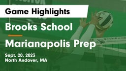 Brooks School vs Marianapolis Prep Game Highlights - Sept. 20, 2023