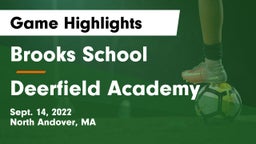 Brooks School vs Deerfield Academy  Game Highlights - Sept. 14, 2022