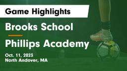 Brooks School vs Phillips Academy Game Highlights - Oct. 11, 2023