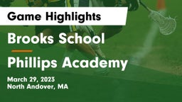 Brooks School vs Phillips Academy Game Highlights - March 29, 2023
