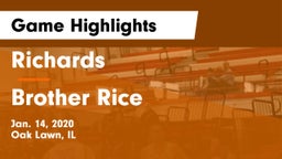 Richards  vs Brother Rice  Game Highlights - Jan. 14, 2020