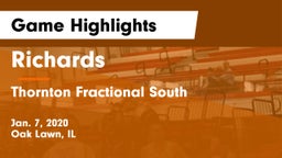 Richards  vs Thornton Fractional South  Game Highlights - Jan. 7, 2020