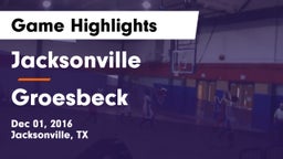 Jacksonville  vs Groesbeck  Game Highlights - Dec 01, 2016