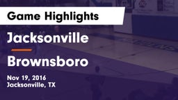 Jacksonville  vs Brownsboro  Game Highlights - Nov 19, 2016