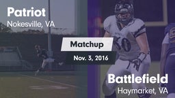 Matchup: Patriot   vs. Battlefield  2016