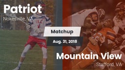 Matchup: Patriot   vs. Mountain View  2018