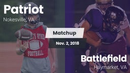 Matchup: Patriot   vs. Battlefield  2018