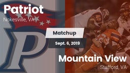 Matchup: Patriot   vs. Mountain View  2019