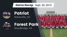 Recap: Patriot   vs. Forest Park  2019
