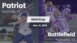 Matchup: Patriot   vs. Battlefield  2019