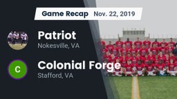 Recap: Patriot   vs. Colonial Forge  2019