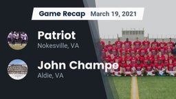 Recap: Patriot   vs. John Champe   2021
