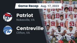 Recap: Patriot   vs. Centreville  2023