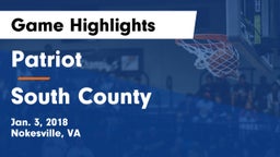 Patriot   vs South County  Game Highlights - Jan. 3, 2018