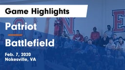 Patriot   vs Battlefield  Game Highlights - Feb. 7, 2020