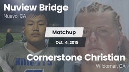 Matchup: Nuview Bridge High vs. Cornerstone Christian  2019