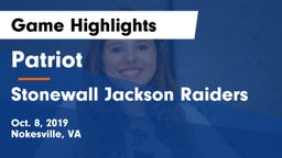 Patriot   vs Stonewall Jackson Raiders Game Highlights - Oct. 8, 2019