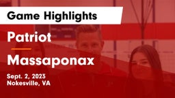 Patriot   vs Massaponax   Game Highlights - Sept. 2, 2023