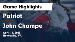 Patriot   vs John Champe   Game Highlights - April 14, 2023