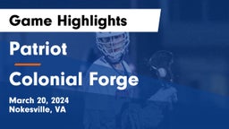 Patriot   vs Colonial Forge Game Highlights - March 20, 2024
