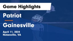 Patriot   vs Gainesville  Game Highlights - April 11, 2024