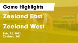 Zeeland East  vs Zeeland West  Game Highlights - Feb. 22, 2022