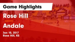 Rose Hill  vs Andale  Game Highlights - Jan 10, 2017