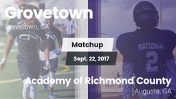 Matchup: Grovetown High vs. Academy of Richmond County  2017