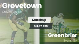 Matchup: Grovetown High vs. Greenbrier  2017