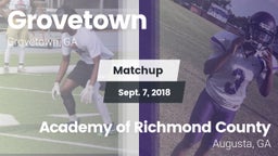 Matchup: Grovetown High vs. Academy of Richmond County  2018
