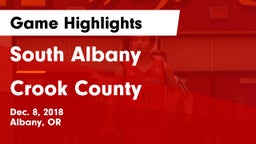 South Albany  vs Crook County  Game Highlights - Dec. 8, 2018