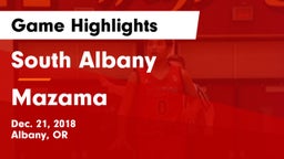 South Albany  vs Mazama  Game Highlights - Dec. 21, 2018