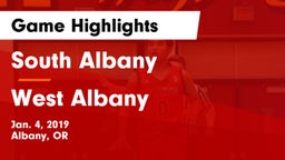 South Albany  vs West Albany  Game Highlights - Jan. 4, 2019