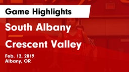 South Albany  vs Crescent Valley  Game Highlights - Feb. 12, 2019