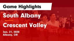 South Albany  vs Crescent Valley  Game Highlights - Jan. 21, 2020