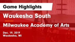 Waukesha South  vs Milwaukee Academy of Arts Game Highlights - Dec. 19, 2019