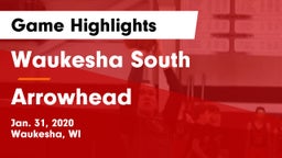 Waukesha South  vs Arrowhead  Game Highlights - Jan. 31, 2020