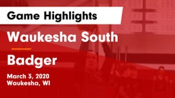 Waukesha South  vs Badger  Game Highlights - March 3, 2020