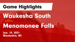 Waukesha South  vs Menomonee Falls  Game Highlights - Jan. 19, 2021