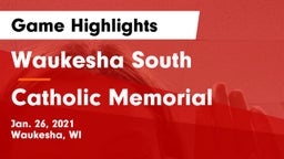 Waukesha South  vs Catholic Memorial Game Highlights - Jan. 26, 2021